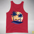 LGBTQ Progress Pride Hammock Summer Beach Sunset Premium Tank Top - Red